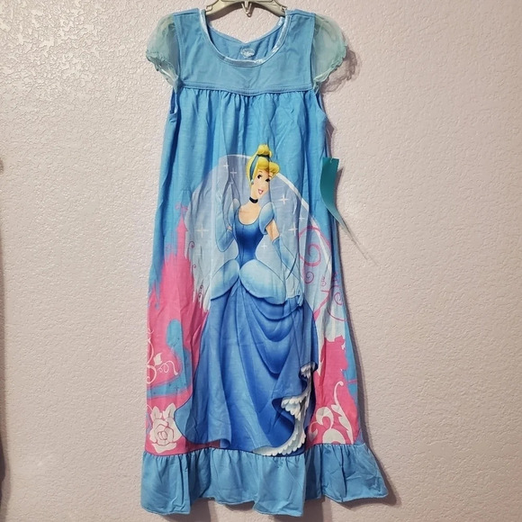 Disney Store Princess Cinderella Girls Nightgown Pajamas M 7/8 - Picture 2 of 10